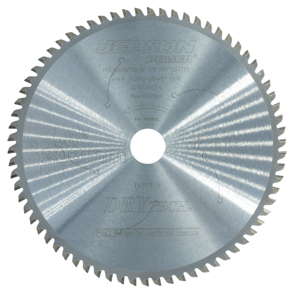 8'' Drytech® carbide tipped saw blade ø 203 mm / 70T for steel (thin walled)