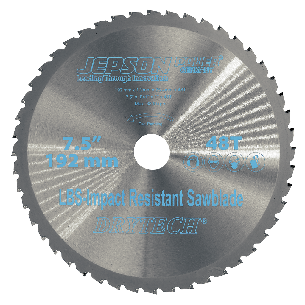 8'' Drytech® carbide tipped saw blade LBS impact resistant ø 203 mm / 48T for steel (thin walled) - 5/8"|16mm bore