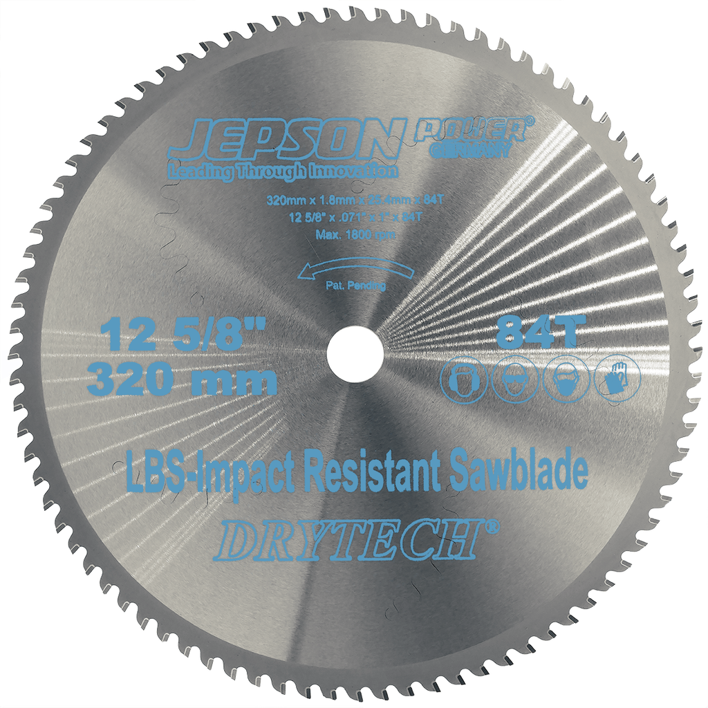 [608276ELBS] 12 5/8'' Drytech® carbide tipped saw blade LBS impact resistant ø 320 mm / 84T for steel (thin walled)