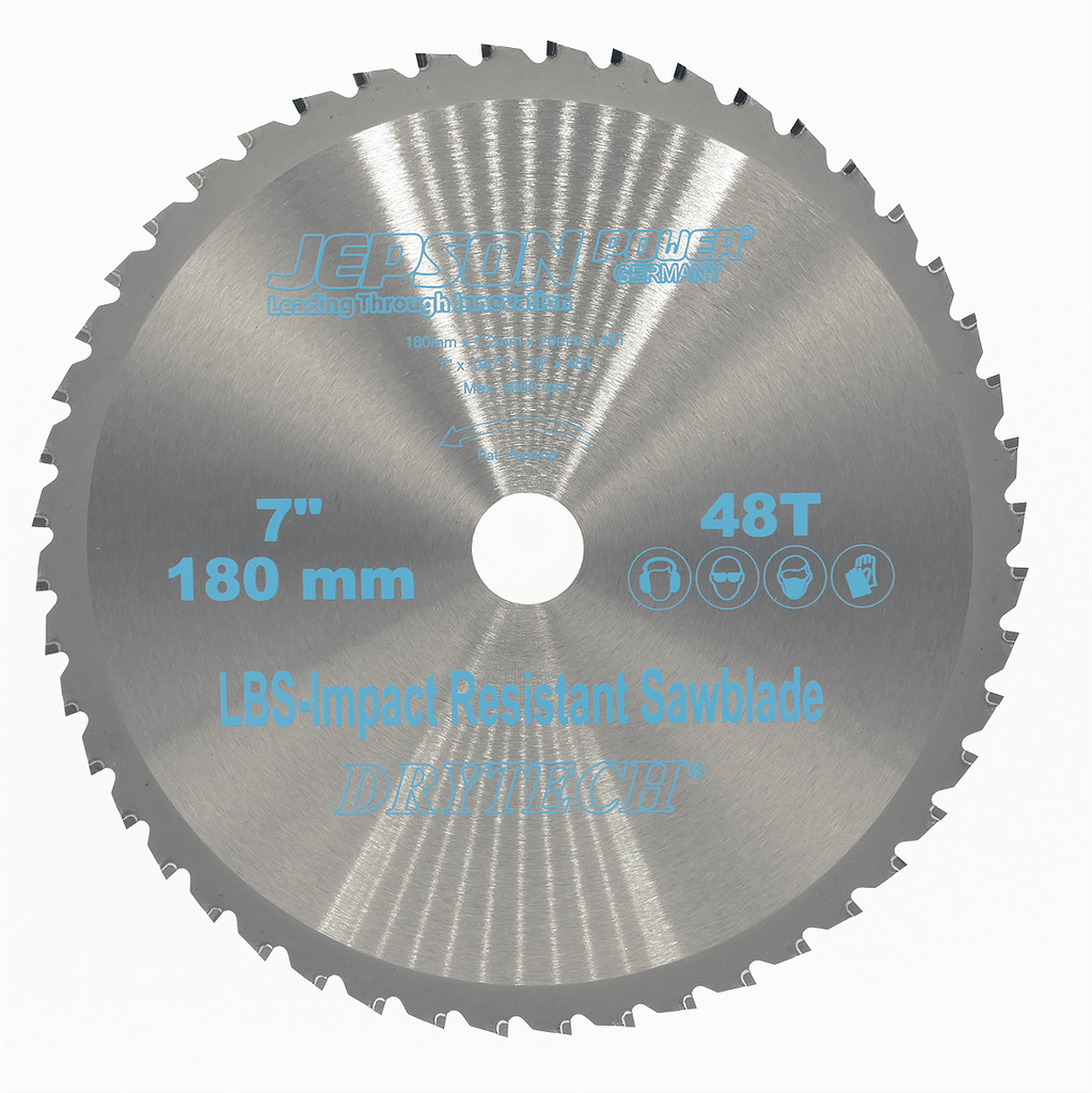 7'' Drytech® carbide tipped saw blade LBS impact resistant ø 180 mm / 48T for steel (thin walled)