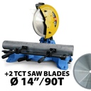 PROMO: 14" 9414 PREMIUM SUPER DRY MITER CUTTER WITH 2 SAW BLADES 14" / 90T 110V