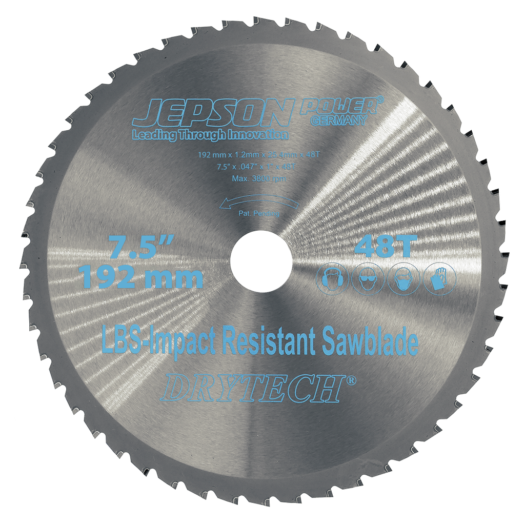 [72219248] 7 1/2'' Drytech® carbide tipped saw blade LBS impact resistant ø 192 mm / 48T for steel (thin walled)