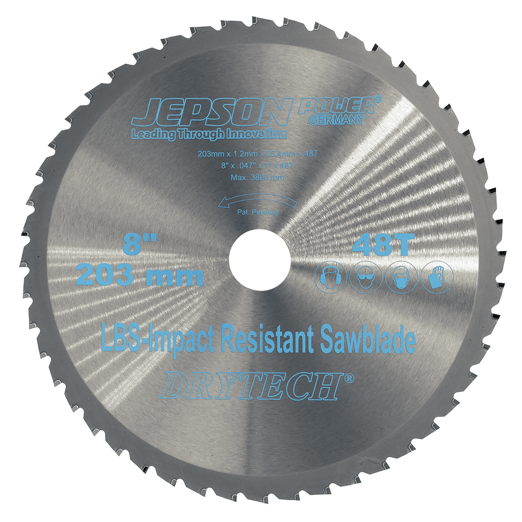[72220348] 8'' Drytech® carbide tipped saw blade LBS impact resistant ø 203 mm / 48T for steel (thin walled)