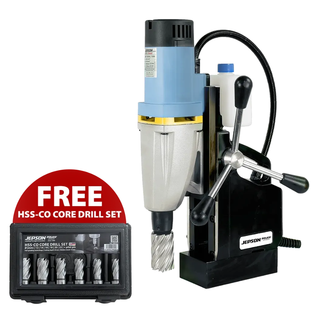 [490142NAB] PROMO: Magpro 40/2S 110V + HSS-CO Core drill set Ø 1/2", 9/16", 11/16", 3/4", 13/16", 15/16" + pilot pin