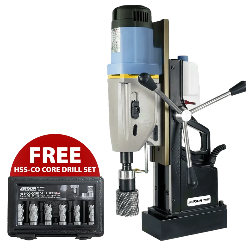 PROMO: Magpro 80/4S 110V + HSS-CO Core drill set Ø 1/2", 9/16", 11/16", 3/4", 13/16", 15/16" + pilot pin