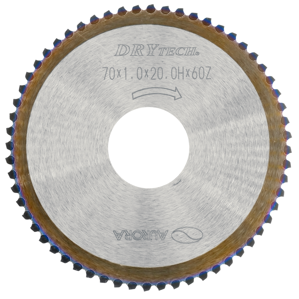 [DTP07060] DRYTECH® HOJA DE SIERRA CON PUNTA CARBURADA 70 x 1.0 x 20.0H x 60D para plásticos reforzados con fibra de carbono con un espesor de pared < 10 mm