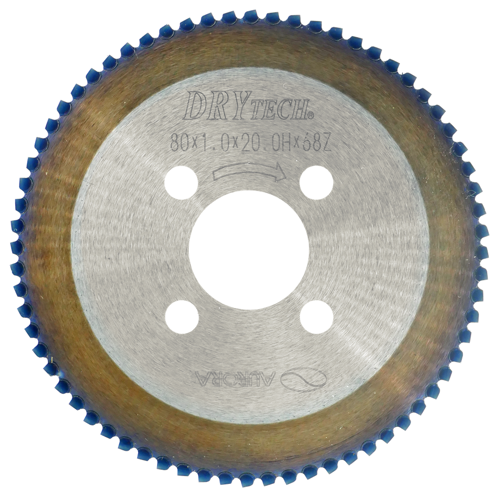 DRYTECH® LAME DE SCIE A PASTILLES CARBURÉES 80 x 1.0 x 20.0H x 68D pour plastiques renforcés de fibres de carbone avec une épaisseur < 10mm