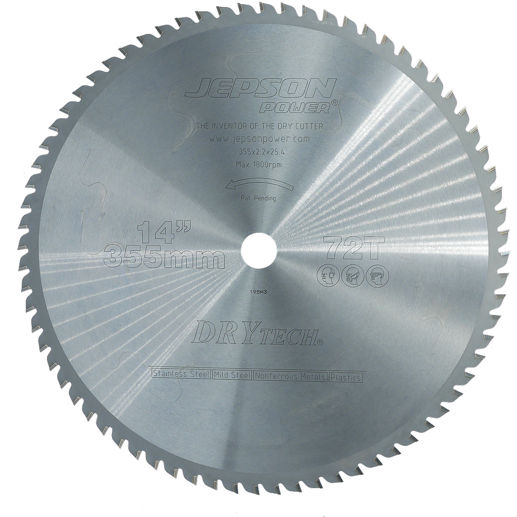 14" Saw blade 355/72T (medium mild steel and stainless)