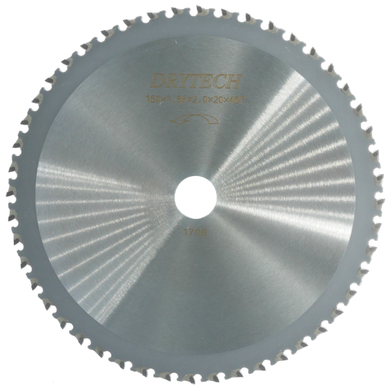 Hoja de sierra con punta de carburo Drytech® de 7'' ø 180 mm / 48T para acero y acero inoxidable
