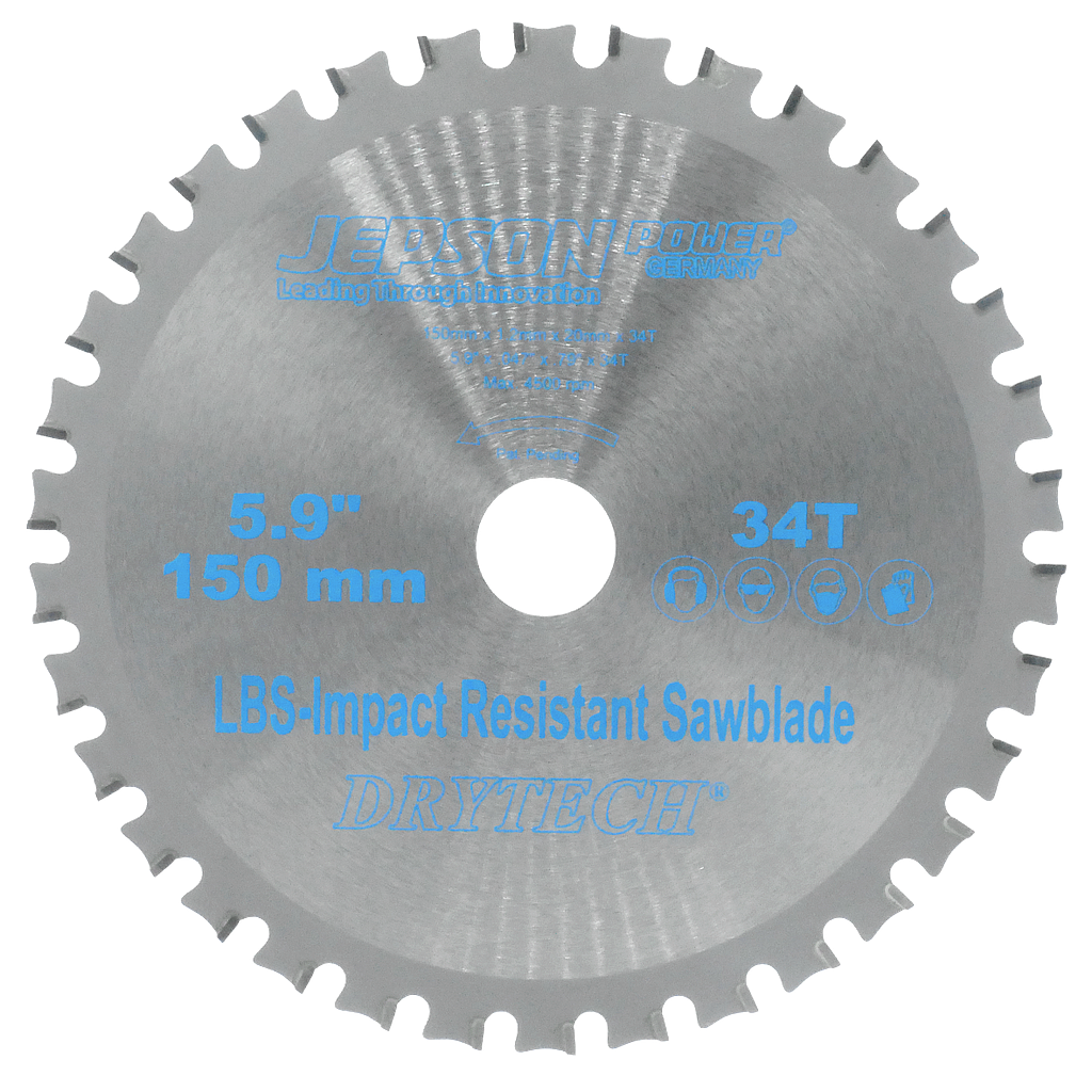 6'' Drytech® carbide tipped saw blade LBS impact resistant ø 150 mm / 34T for steel (thin walled)