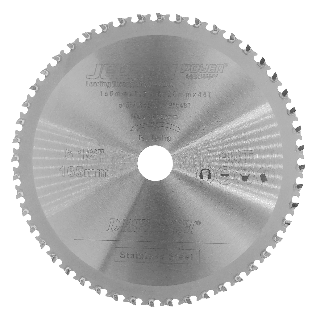 [72116548I] 6 1/2'' Drytech® carbide tipped saw blade for cordless tools ø 165 mm / 48T for stainless steel