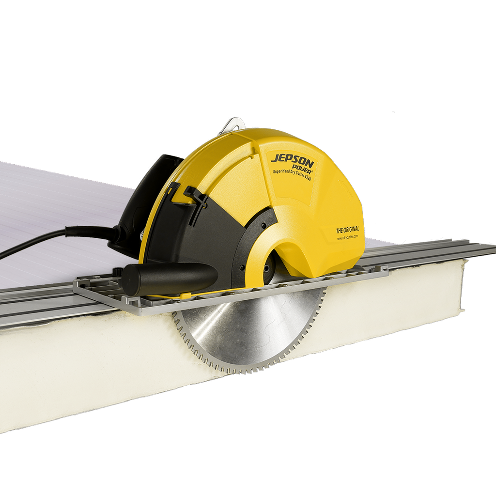 [608270USET] 12 5/8" SUPER HAND DRY CUTTER 8320 avec LAME DE SCIE 12 5/8"/84D + jeu de guide-rail 110 V