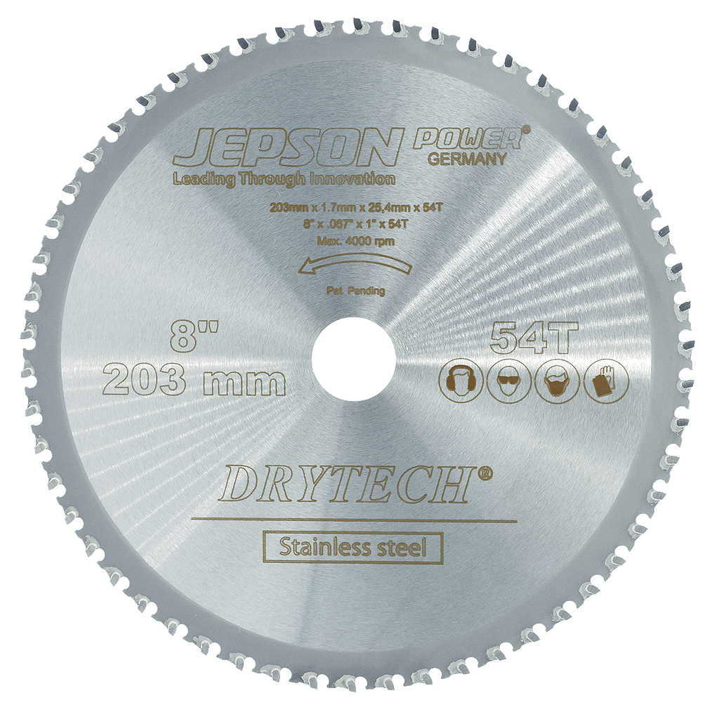 [72120354I] 8'' Drytech® carbide tipped saw blade ø 203 mm / 54T for stainless steel