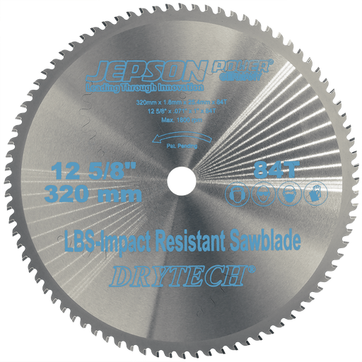 [608276ELBS] 12 5/8'' Drytech® carbide tipped saw blade LBS impact resistant ø 320 mm / 84T for steel (thin walled)