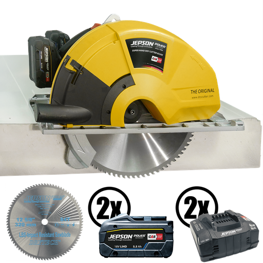 [608270ENAC2] Super Hand Dry Cutter 8320E 36V with Ø 12 5/8" /84T saw blade, 2 batteries and 2 chargers 115V