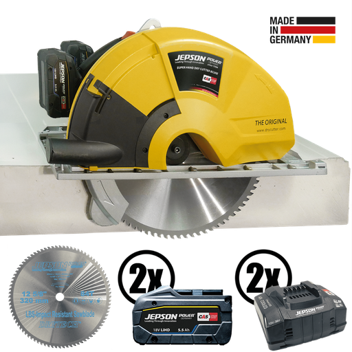 [608270ENAC2] Super Hand Dry Cutter 8320E 36V with Ø 12 5/8" /84T saw blade, 2 batteries and 2 chargers 115V