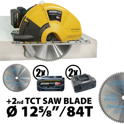 [608270ENAC2B] PROMO: Super Hand Dry Cutter 8320E 36V with 2x Ø 12 5/8" /84T saw blades, 2 batteries and 2 chargers 115V